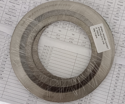 kupować Złote z stali nierdzewnej 316 spiralny zamknięty uszczelnienie pierścienia zewnętrznego i pierścienia wewnętrznego dla ASME B16.5 Flange 3,2 mm/4,5 mm online manufacture