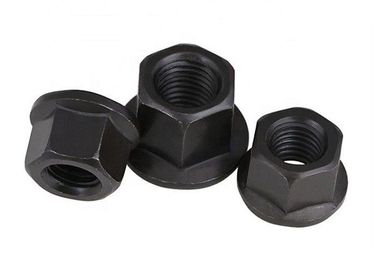 kupować Czarne poszycie M6 - M48 Sześciokątne nakrętki kołnierzowe, sześciokątna nakrętka kołnierzowa DIN 6331 Standard online manufacture