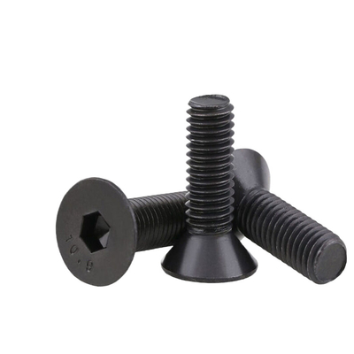 Wysoko wytrzymała stal węglowa Gr.10.9 Allen Countersunk Head Screw Full Thread Standard DIN7991