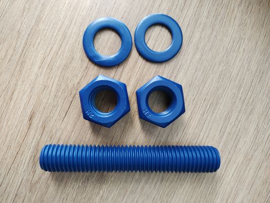Good Partner for Stud Bolt c/w 2 Heavy Hex Nuts & 2 Plain Washers Totally with PTFE Coating Finish