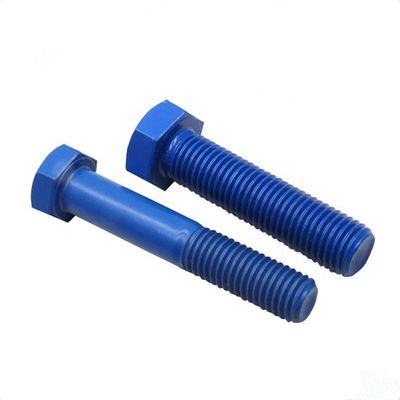 M2-M52 Kolorowa śruba z łbem sześciokątnym z powłoką PTFE z gwintem pełnym / pół UNC / UNF / BSW